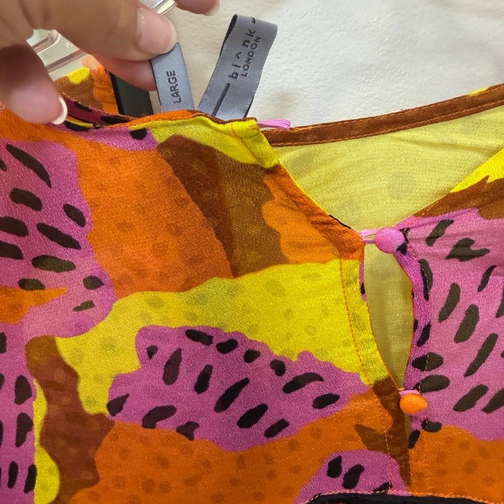 Anthropologie Multicolor Patterned Blouse - Picture 6 of 6